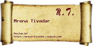 Mrena Tivadar névjegykártya
