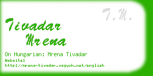 tivadar mrena business card